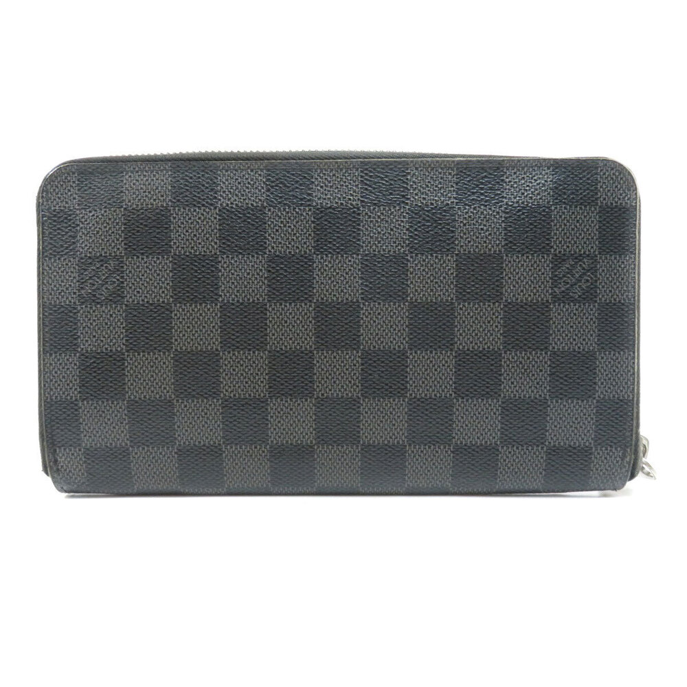 Louis Vuitton Graphite Organizer Long Black Wallet Damier Canvas Zippy Black